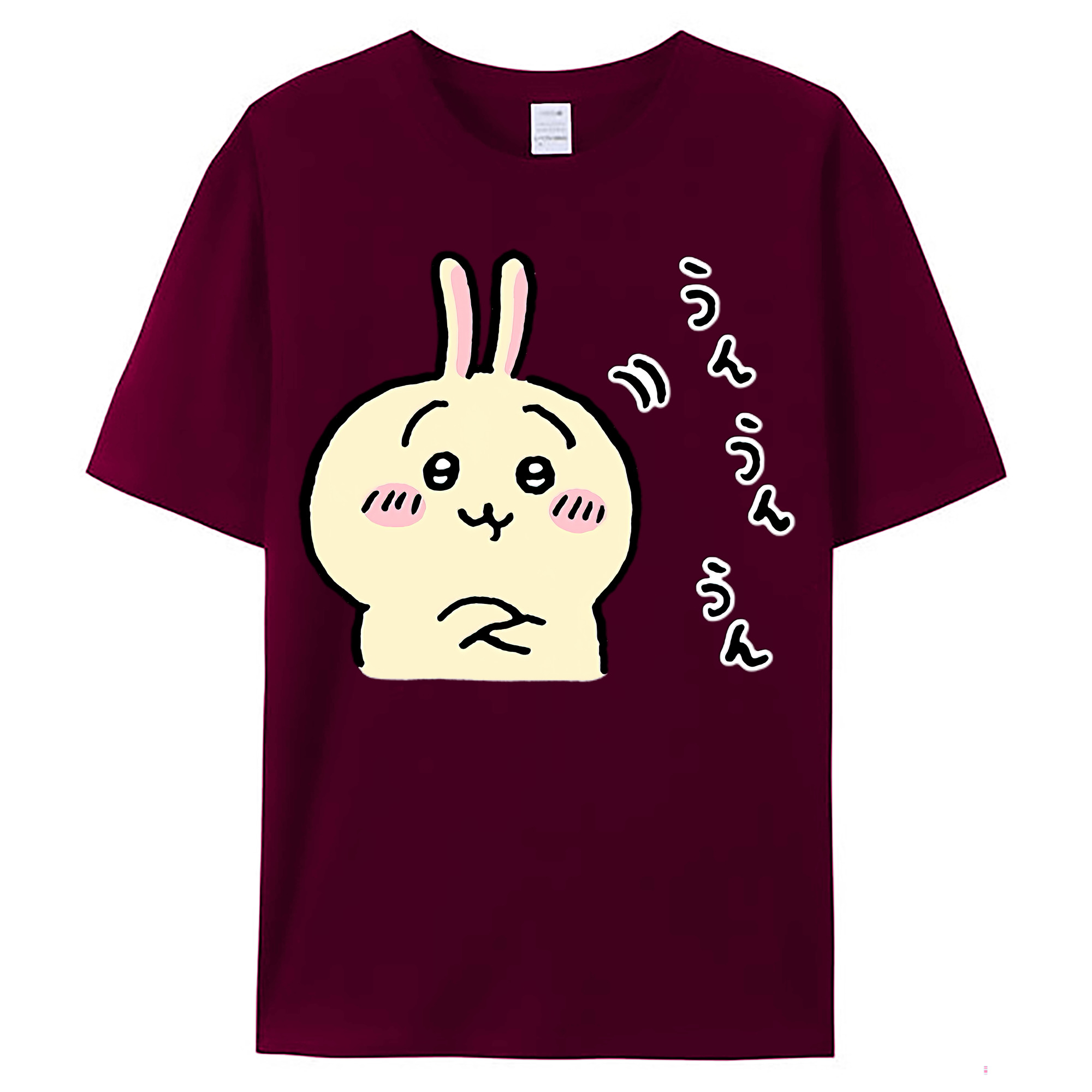 （画像用） ちいかわ うさぎ Chii-kawa usagi レディースカジュアルプリントTシャツ（綿100％）